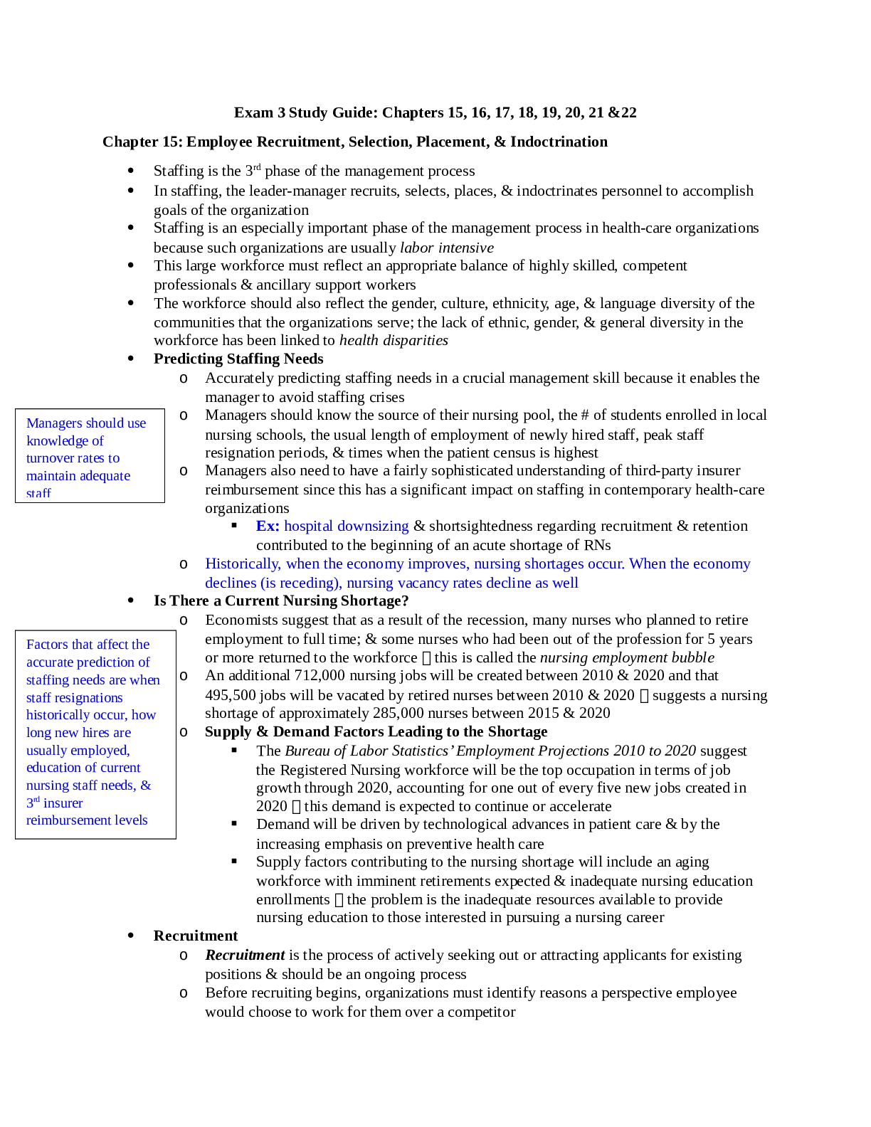 Preview image of NR 447 RN Exam 3 Study Guide-Collaborative document